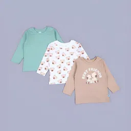 V-Mart Boys Pack Of 3 Graphic Printed Round Neck Cotton T-shirts-image-86
