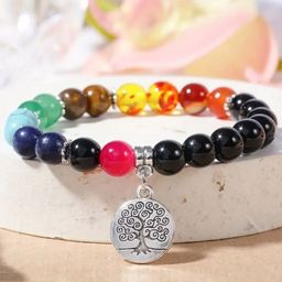 DressBerry chakra Artificial Beads Bracelet-image-11
