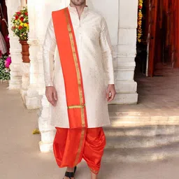 RAMESHWARAM FABRICS Men Slip-On Dhotis-image-87