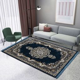 Aura Navy Blue Ethnic Motifs Other Carpet-image-93