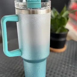 Vakkal Home Turquoise Blue Stainless Steel Double Wall Vacuum Tumbler Water Bottle -1200ml-image-37