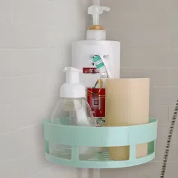 Self Adhesive Wall Hanging BATHROOM floating Shelf (PACK OF 1) Plastic Wall Shelf-image-37