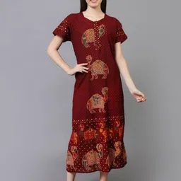AAKARSHANA CREATION Printed Maxi Nightdress-picture-58