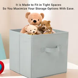 Aura Pink Set of 3 Regular Square Foldable & Multipurpose Wardrobe Storage Box Organizer image 3