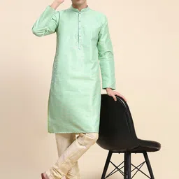 SKAVIJ Men Ethnic Motifs Regular Kurta with Pyjamas-picture-17