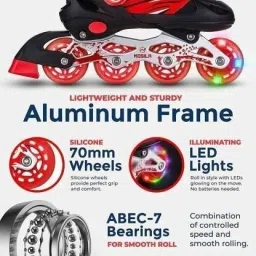 skatings skating shoes inline skating/ inline skates 4 wheels/ inline skateshoes For kids In-line Skates - Size Adjustable Skating UK image 2