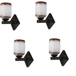 1ST TIME Brown & White Solid Glass Traditional Cylinder Wall Lamps Wall Lamps-picture-16