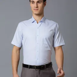 MARK & ALBERT Men India Slim Fit Spread Collar Vertical Striped Cotton Formal Shirt-image-94
