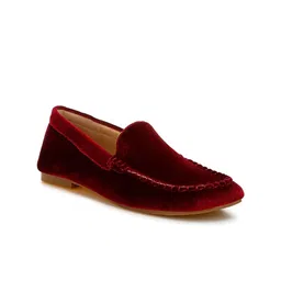 RAG & CO Women Woven Design Velvet Loafers-image-76