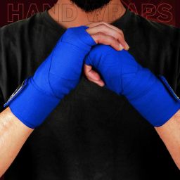 Cotton Boxing Punching Hand Wraps (Blue) Boxing Hand Wrap-image-12