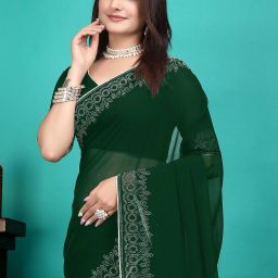 Embellished Bollywood Georgette Saree-image-7