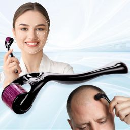 GHANISHKA Derma Roller 0.50mm for Face, Scalp, Beard & Hair Growth, & Reduces Acne Scars Wrinkles Microneedling Roller for Women Hair Straightener-image-75