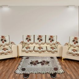 Polycotton Floral 3+1+1 Seater Sofa Cover-image-70