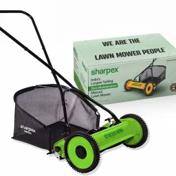 Grass Catcher Classic Reel Mower 5-Position Height Adjustment Grass Cutter Machine for Home Garden and Yard Manual Push Lawn Mower-picture-30