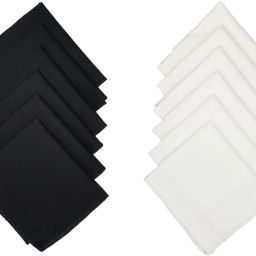 Johnnie Boy Premium Cotton Handkerchief for men and boys hanky rumal black and white color ["Black","White"] Handkerchief-image-92