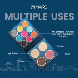 mars 9 Color Eyeshadows With Highlighter Makeup Kit-Lucknow image 5