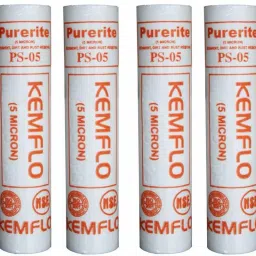 mickashei Kemflo Spun Filter Candle 10inch ,Outer Filter,Catridge,Compatible with all domestic water purifiers pack of 4pcs with wrench Solid Filter Cartridge image 2