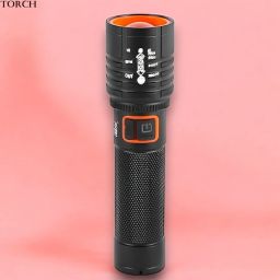 X317 (ZOOMABLE LED Metal Torch) 4 Modes Flashlight, Super Bright Torch-image-25
