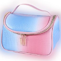 Women Pink, Blue Cosmetic Bag-image-13