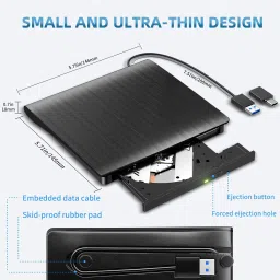 OG X NEXA WITH DEVICE External CD/DVD Drive for Laptop, USB 3.0 & Type-C, Portable CD +/-RW Burner External DVD Writer image 4