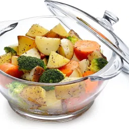 Deep Round Glass Casserole With Lids, Serving for Snacks, Cereals, Rice, Sambar, Cook and Serve Casserole-image-12