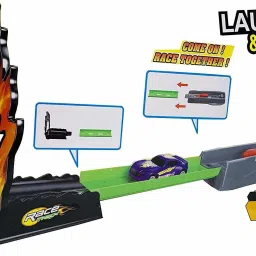 akvanar Launch Race and Go with Racing Cars Launcher with top Speed Metal car multicolor image 3