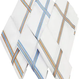 StyFun Men's Premium 100% Pure Cotton Handkerchief Hanky Combo Pack of 6 Multicolor ["White"] Handkerchief-image-10