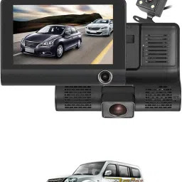 170 Degree/3 Lens G-Sensor 4Inch 3 Way DVR Video Recorder For Car Black LCD-image-71
