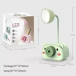 LED Little Table Lamp,Inbuilt Pen Stand/Phone Holder, Flexible 360° LED Light Study Lamp-picture-22