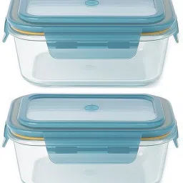 Borosilicate Glass Vegetable Bowl 800ML Square Glass Microwave Safe Bowl with leak-proof Lid-image-86
