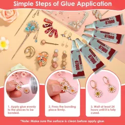 dzk B7000 fabric glue for clothes glue drops for jewellery and saree shoe fix glue Glue image 3