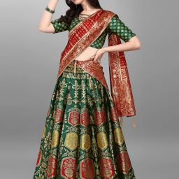 Printed Semi Stitched Lehenga Choli-image-45