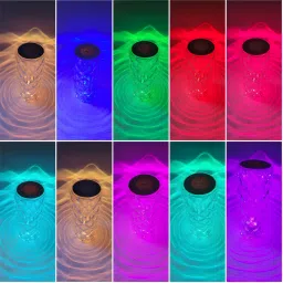 vaishnavi kart Rose Diamond Crystal Table Lamp | USB Rechargeable Touch Lamp with 16-Color LED Table Lamp image 3