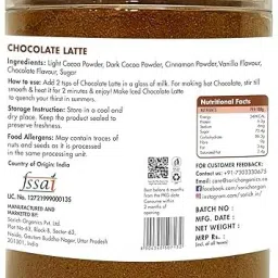 sorich organics Chocolate Latte 300 Gm Cocoa Powder MIx Instant Chocolate Latte Powder image 5