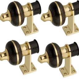 Black Rod Rail Bracket, Curtain Hooks, Curtain Knobs, Curtain Rods Metal-image-65
