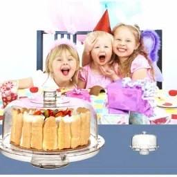 ivar 6-in-1 Acrylic Cake Stand Multifunctional Serving Platter and Cake Plate (1pc) Acrylic Cake Server image 5
