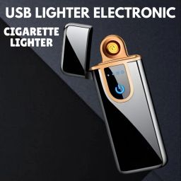 USB Cigarette Lighter for Smoking Windproof Slim Lighter with Fingerprint F462 USB Cigarette Lighter for Smoking Windproof Slim Lighter with Fingerprint F462 Pocket Lighter-image-98