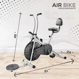 bionfit Fixed Handle Cycle, Air Bike for Home Gym with Twister & Back Support Indoor Cycles Exercise Bike image 4