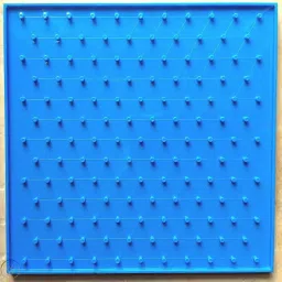 Isometric geoboard for Kids Math with Rubber Bands Learning Toys for Activity kit Games 10x10 pins,Size 25x25 cm-5