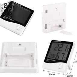 goodsbazaar Multifunctional 5 in 1 Digital Temperature Humidity Meter / Calendar / Clock / Alarm HTC-1 Hygrometer Thermohygro HTC 1 Indoor Weather Station C°/F° Key + MAX & MIN Temperature Room Wall Thermometer + Data Store Electronic Temperature & Moisture Meter HTC1 Pinless Digital Moisture Measurer image 3