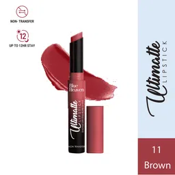 Blue Heaven Ultimatte Non-Transfer Smudge Proof Waterproof Lipstick - Brown 11-49