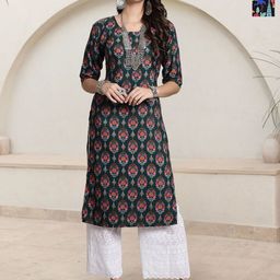 HERE&NOW Selection Of 2 Ethnic Motifs Printed Straight Kurta-picture-36