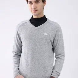 Monte Carlo Men Solid V Neck Full Sleeve Pullover-picture-46