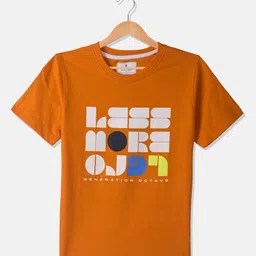 Octave Boys Typography Printed Round Neck Cotton T-shirt-image-86