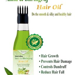 KEYOZA Ayurvedam Amla & Bhingraj Hair Oil For Silky And Shiny Hair - 100 ml-image-96