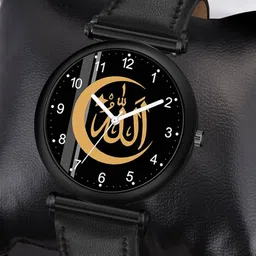 Gopal Shopcart Unisex Printed Round Dial Analogue Watch C34BLK Islamic NUM01 Chikani L-picture-23
