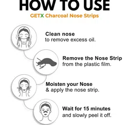 GETX Charcoal Nose Strips - 10 Strips image 2