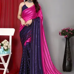 Moda Rapido Striped Satin Ready to Wear Saree-picture-50