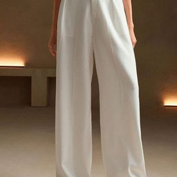 Chemistry Women Relaxed Straight Leg High-Rise Pleated Trousers-picture-1