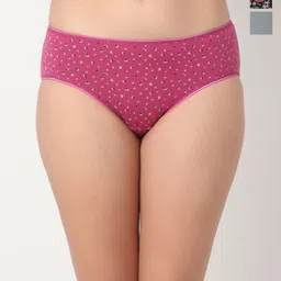 Juliet Pack Of 3 Printed Mid-Rise Stretchable Hipster Briefs 7140-2XL-12